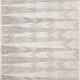 Evelina Pewter Silver Rug with hand-woven abstract chevron pattern in neutral gray and silver tones