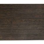 Top-down view showcasing dark brown reclaimed oak tabletop with visible wood grain pattern and plank layout