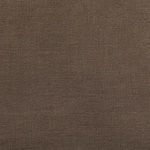 Close-up of brown linen fabric texture with tight weave on slipcover