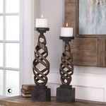 Product Image 2 for Uttermost Abrose Rust Candleholders S/2 from Uttermost