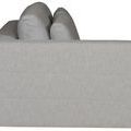 Side profile of Leone Modular Sectional highlighting armrest height and back cushions layering