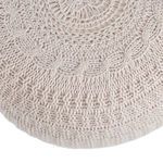 Product Image 3 for Georgia Solid Silver Round Pouf from Jaipur 