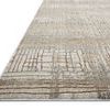 Wyatt Lagoon Natural Rug close-up side angle showing low pile height and fine texture.