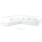 Product Image 13 for Bloor 4 Pc Raf Sectional W/ Ottoman Esse from Four Hands