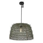 Sable pendant light suspended with clear background showing height and design profile