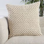 Product Image 5 for Madur Textured Ivory/ Light Taupe Throw Pillow 22 inch from Jaipur 