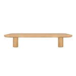 Minimalist Anders dining bench in FSC-certified oak with half-bullnose edge and column legs seats four