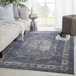 Product Image 4 for Temple Medallion Blue/ Gray Rug from Jaipur 