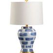 Product Image 1 for Anderson Blue And White Brick Lamp from Chelsea House