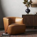 Product Image 15 for Mila Upholstered Ontario Camel Leather Swivel Chair from Four Hands