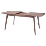 Loel Dining Table with its middle leaf opening to reveal extension mechanism