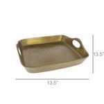 Product Image 2 for Mackenzie Square Tray   Brass from Homart