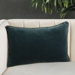 Product Image 3 for Lyla Solid Teal/ Cream Lumbar Pillow from Jaipur 