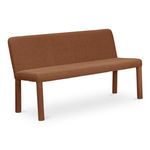 Banquette angled from opposite side emphasizing upholstery texture and rounded backrest corners