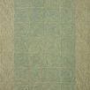 Natural wool rug in soft green with a diamond and grid pattern inspired by tile and parquet flooring