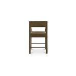 Rear view of Elise Counter Stool with open-back design and visible metal stretchers