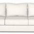 Lucy Modular Sectional armless sofa in Kizzie Natural fabric with three large back cushions and clean-lined design