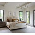 Summerland Bed with darker wood nightstands replacing previous light ones in the room setting
