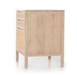 Side angle with three drawers open, illustrating full extension and storage capacity