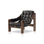 Halston Top Grain Leather Chair - Heirloom Black image 1