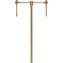 Minerva Twin Shade Floor Lamp in Antique Brass Metal & White Marble image 1