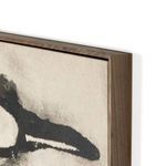 Painting with a thin, matte black frame, showing front angled view with sharp clean edges