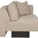 Lola Modular Sectional side view emphasizing thick cushions and black block-style leg
