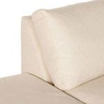 Detail of joining seam between ottoman and sectional unit with soft edges