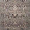 Close-up showing rug’s reversible pile with light side on right and dark side on left