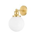 Product Image 1 for Beverly Gold Frosted Glass Sphere Wall Sconce from Mitzi