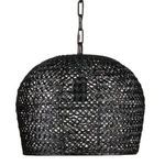 Product Image 5 for Piero Small Black Woven Pendant from Currey & Company