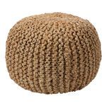 Product Image 1 for Azene Handmade Solid Tan Cylinder Pouf 20" x 20" x 14" from Jaipur 