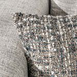 Close-up of Porter Throw Pillow corner showing detailed woven fibers and texture