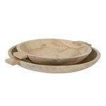 Product Image 11 for Sandblasted Wooden Bowl Set of 2 from BIDKHome