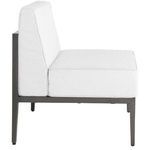 Outdoor sectional conversational setup with multiple Santa Barbara slippers arranged in a curved layout