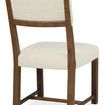 Back view of Driftwood chair showing wood frame surrounding upholstered fabric backrest