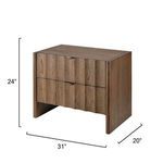 Product Image 3 for Finley Large Fluted Brown Sugar Oak Nightstand from Jamie Young