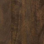 Close-up view of the rich brown mango wood grain on the Norwood table surface