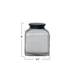 Product Image 5 for Large Square Glass Jar with Lid, Clear and Black from Creative Co-Op