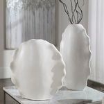 Product Image 1 for Ruffled Feathers Modern White Vases, Set of 2 from Uttermost