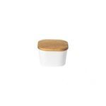 Product Image 1 for Ensemble Ceramic Stoneware Salt Cellar with Oak Wood Lid from Casafina