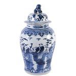 Product Image 5 for Blue & White Temple Jar W/ 8 Immortals Motif from Legend of Asia
