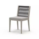 Sherwood Grey wooden outdoor dining chair with modern black rope back and Faye Ash cushioned seat