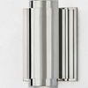 Close-up of polished metal mounting plate and center fixture detail on Colrain Wall Sconce