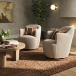 Product Image 28 for Aurora Small Upholstered Knoll Natural Round Swivel Chair from Four Hands