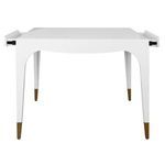 Product Image 5 for Square Tapered Leg Two Drawer Game Table With Antique Brass Foot Caps from Worlds Away