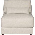 Dove Modular Sectional Armless Chair in neutral Jack Linen fabric with plush cushions and clean-lined silhouette