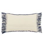 Perdita Geometric Dark Blue/ Ivory Indoor/ Outdoor Lumbar Pillow image 2