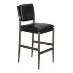 Product Image 2 for Wooster Ebony Black Leather Stool from Noir