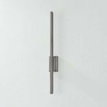 Bernard Wall Sconce with slender elongated tube and integrated backplate in matte metal finish